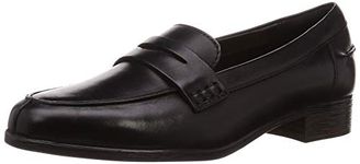 Clarks Women's Hamble Loafers, Black Black Leather, 3.5 UK