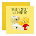 Funny Birthday Card - "This Is The Cheesiest Card I Could Find" - Anniversary or Valentines Day Card For Him & Her Husband Wife - 21st 30th 40th - Happy Mother’s Day Card for Mommy - By Central 23