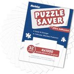 Nariolar Ultra Adhesion Puzzle Glue Sheets, 32 Saver Sheets for Preserving 4 x 1000-Piece Jigsaws, Puzzle Saver for Easy Preservation in Minutes