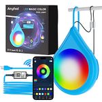 Anyfeel LED Pool Lights, 5V Smart Underwater Lights with APP Control, IP68 Waterproof Music Sync Color Changing Submersible Lights for Aboveground Pool with Rust-Free Magnet and 32.8FT Cord