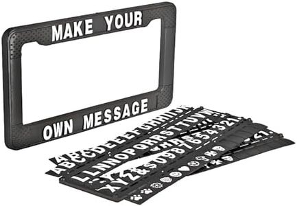 Bell Automotive 22-1-46452-9 Universal Make Your Message Personalized License Plate Frame, Black