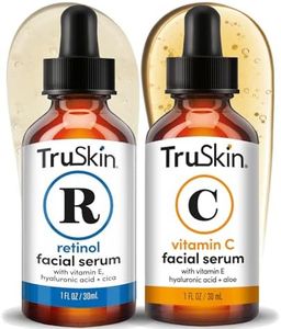 TruSkin Face Serum Duo – Retinol Serum for Face & Vitamin C Serum – Anti Aging Skin Care Set for Women – Skin Care for Bright, Smooth, & Firm Skin – 1 fl oz, 2 Bottles