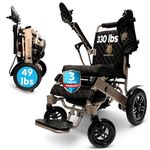 Majestic IQ-8000 Electric Wheelchairs for Adults,Foldable Lightweight Electric Wheelchair (Bronze, Black Cushion)