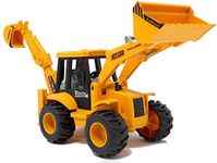 TEC TAVAKKAL Construction Realistic 2 in 1 Excavator Bulldozer Truck for Kids, Construction Toys, Engineer Vehicle Pushdozer Toy Truck Machine (168-53)