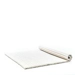 Leewadee Rollable Floor Mat XL – Comfortable and Rollable Thai Mattress, Large Massage Mat Filled with Eco-Friendly Kapok, 75 x 57 inches, Ecru