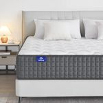 SuiLong European Double Memory Foam Mattress, 8 Inch Pocket Spring Hybrid Mattress Bed in a Box, Value Mattress with Breathable Soft Fabric, Medium Feel (4ft6 by 6ft6, 140 x 200 x 20cm)