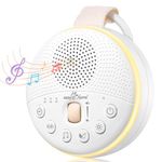 Easy@Home White Noise Machine: Portable Baby Sound Machine 34 Soothing Lullabies & Nature Sounds | 3 Timer Set | Night Light | Baby Essentials for Newborn | High Exact Roller Volume Control & USB