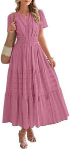 BTFBM Womens Summer 2026 Casual Midi Maxi Dresses,M,Dusty Pink