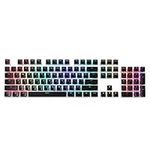 Redragon A130 Black Pudding Keycaps, 104 Keys Standard Doubleshot PBT Keycap Set w/Translucent Layer for Mechanical Keyboard, OEM Profile, English (US) ANSI Layout