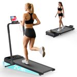 Walking Pad Treadmill for Home Foldable - 3-In-1 Under Desk Treadmills with 15% Auto Incline Handles LED Display Tablet Holder and Remote Control, 3.5HP Compact 136KG Capacity Running Machine