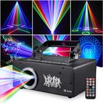 Eyeshot DJ Lights, Stage Party Light 3D RGB Animation with Beam Scan Effect, Auto, Music Sound, Remote & DMX Control for Party Disco Lights Wedding Club Stage and DJ Lighting