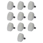 B K Jagan & CO Adjustable Furniture Levelers 1.1/2 Inch Leg Leveler for Table, Chair, Furniture Legs 3/8" Thread Size-Set of 10 (White)