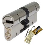 30/30 Nickel Yale Superior Euro Cylinder with 3 Keys Anti Snap/Bump/Pick/Drill/Pull High Security uPVC Composite Door Barrel Profile Lock