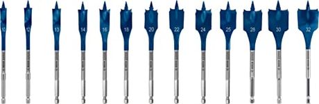 Bosch 13x EXPERT Self Cut Speed Spade Drill Bit Set (for Softwood, Particleboard, Ø 10-32 mm, Professional Accessory Rotary Drill/Drivers)