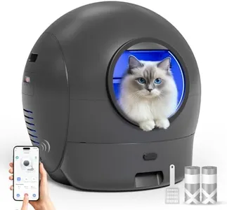 Cawypety S2 Self-Cleaning Cat Litter Box, Extra Large Automatic Cat Litter Box with APP Control, Safe Alert, Smart Health Monitor for Multiple Cats