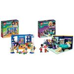 LEGO 41755 Friends Nova's Room Gaming Themed Bedroom Playset, Collectible Toy, Small Gift Idea for Kids 6+, 2023 Characters & 41739 Friends Liann's Room, Art-Themed Bedroom Playset