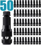 Low Voltage Landscape Lighting Cable Connectors 12-14 Gauge Wire Connectors for Landscape Lights Outdoor Spotlight Path Lights Work with Malibu Paradise and Other Low Voltage Lighting (50 Pack)