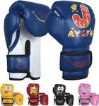 JAYEFO Kids Boxing Gloves - Training MMA Boys & Girls Punching Bag Kickboxing & Muay Thai Gloves, Best Gift for Kids, Youth Games Fun | 6 oz Blue