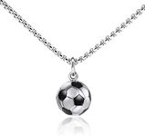 EMSea Soccer Charm Necklace, Stainless Steel for Boy Girl Sportsman Men Women Unisex Jewelry Unique Gift- 60cm/23.6 Inch