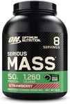 Optimum Nutrition Serious Mass Gainer Protein Powder, Strawberry, 6 Pound