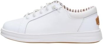 HEYDUDE Youth Paul Pro Classic, White Size 12 | Lightweight Kids Casual Sneaker with Classic Faux Leather Details for Everyday Comfort