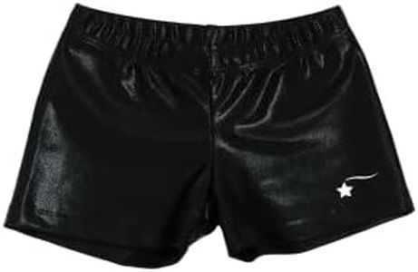 Destira Girl's Mystique Gymnastics Sport Short - Black | Child Medium (8)