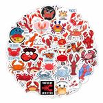 Crab & Lobster Stickers for Water Bottle and Laptop - Marine Life Party Favors & Decorations, Waterproof Vinyl Sea Creature Decals, Crab and Lobster Stickers Laptop Decals