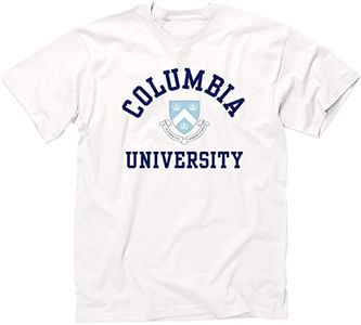 Ivysport Columbia University Short-Sleeve T-Shirt Crest, White, Large