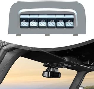 OEM Style Auxiliary Upfitter Switch Panel, OEM Style Plug&Play Aux Switch Panel Dash 6 Buttons 6x30A for Ford Super Duty F150 F250 F350 F450 F550 and Bronco (Grey F150&Bronco 2021-2026)