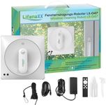 Lifenaxx Window Cleaning Robot LX-047, Electric Window Cleaner with 4 Spray Nozzles, High 4500Pa Suction Power, Large 100ml Water Tank, 4 Cleaning Modes – Ideal for Windows, Tiles, Mirrors