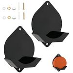 Cosmos 2 Pcs Ice Hockey Puck Wall Mount Holder Display Wall Rack Holder for Décor, Display and Storage of Collectible Hockey Puck & Game Winning Puck (Solid Black)