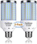 2-Pack 200W Equivalent LED Corn Light Bulb 3000 Lumen 6500K Cool White Daylight 30W LED Corn Lamp E26/E27 Medium Base for Indoor Outdoor Warehouse Garage Basement Backyard Factory Barn and Many Areas