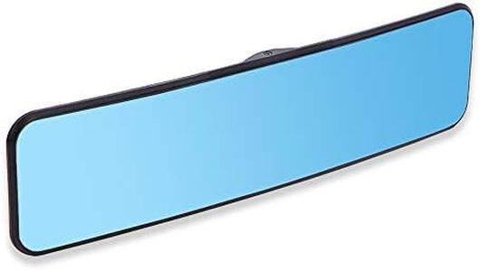 SkycropHD Anti Glare Rear View Mirror for Car, Clip on Wide Angle Panoramic Rearview Mirror Eliminate Blind Spots – Convex, Blue