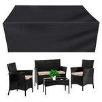 OKPOW Patio Furniture Covers Waterproof - 74"x47"x27.8" Rectangular Outdoor Furniture Covers - 600D UV Resistant Winter Protection Garden Patio Table Cover Housse Meuble Exterieur for Table Sofa Set