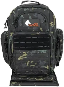 WOLF TACTICAL Military Inspired Diaper Bag - Dad Diaper Bag Backpack with Changing Mat, Mens Diaper Bag for Dad