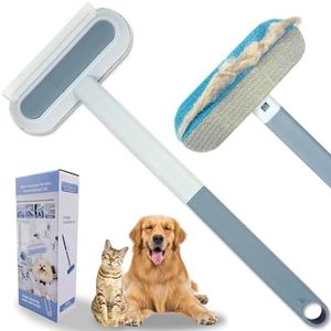 SWJDQS Pet Hair Removal Tool, Dog And Cat Hair Remover For Couch Carpet Furniture, 4 in 1 Multifunctional Pet Hair Removal Broom, Cleaning Brush For Window Tile, Reusable Washable, 1 Piece