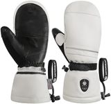 SAVIOR HEAT Heated Ski Mittens for Men Women, 7.4V 3000mAh Rechargeable Battery Electric Gloves, Waterproof 3M Thinsulate Snow Mittens for Skiing, Snowboarding, Snowmobile (X-Small)