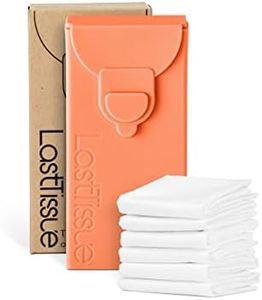 LastObject® The Reusable Organic Tissue Pack - Eco Friendly Handkerchiefs - Facial Tissues (Peach)