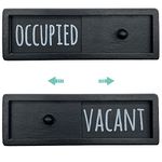 WOJOGO Vacant Occupied Privacy Sign – Privacy Door Sign for Home Office Restroom Conference Room Bathroom, Farmhouse Rustic Wood Door Indicators that Signals Vacant or Occupied Room Black