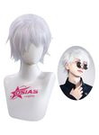 Anime Cosplay Wig, with Free Wig Cap, for Halloween, Party, Carnival, Nightlife, Concerts, Weddings (Gojo Satoru-B Wig)