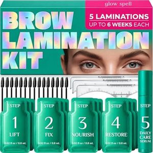 PRO Brow Lamination Kit – Eyebrow Lamination Kit with 5-Step Lifting System, Styling Brushes, Brow Rulers & Nourishing Serum – At Home Eye Brow Lamination Kit for Fuller, Defined Brows