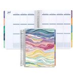 Erin Condren 7x9 Coiled Life Planner (July 2024 - June 2025) - Layers Colorful Classic Cover, Vertical Layout, Evolve Theme, Platinum Coil