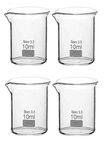 Rocwing Boro 3.3 Glass Graduated Measuring Beaker for Lab or Kitchen (10ml)