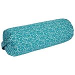 Grip Yoga & Meditation Buckwheat Hulls Filling Bolster Pillow For Restorative Asanas & Inversion Postures That Provides Relaxation & Body Support (Blue Colour)