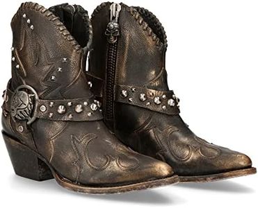 New Rock Stivali da donna Western Cowboy Skull Vintage Marrone Rame Brown Woman Boots Texas M.WSTM004-S1, rame, 37 EU