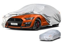 Kayme 6 Layers Car Cover Waterproof All Weather for Automobiles, Outdoor Full Cover Sun UV Snow Protection, Universal Fit for Ford Shelby, Chevy Camaro/Corvette, Lexus RC LC, Etc. (186-193 inch).