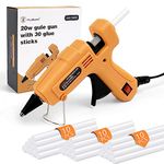 Mulwark Premium Mini Hot Glue Gun and Sticks Set - Ideal for DIY Crafts, Repairs, and More - High-Temperature Glue Gun with 30 Glue Sticks - Perfect Glue Gun for Home, Office, and School Projects,20 w