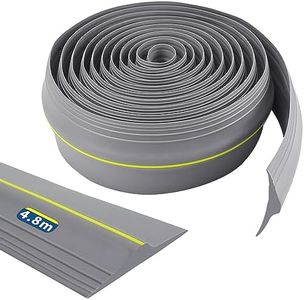 Garage Door Threshold Seal 4.8m Universal Garage Door Seal Rubber DIY Garage Door Seal Floor Seal Weatherproof (Grey)