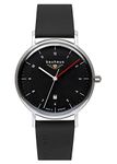 Bauhaus Men's Quartz Watch with Date with Leather Strap 2140, Black, Einheitsgröße, Strap.