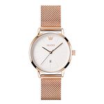 OLEVS Watches for Women Big Face Ultra Thin Rose Gold Ladies Watches Fashion Stainless Steel Mesh Band Analog Quartz Womens Watch Waterproof Luminous with Date Casual Womens Watches